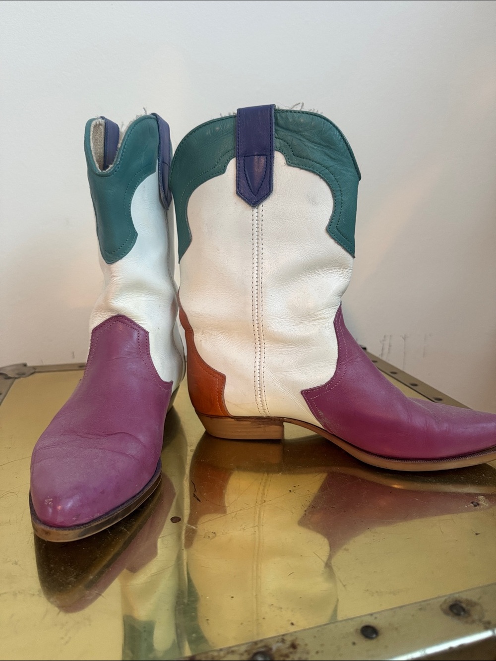 Colorblock Cowboy Boots